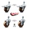 Service Caster 3 Inch High Temp Phenolic Swivel 12mm Stem Caster Total Lock Brake SCC, 2PK SCC-TSTTL20S314-PHRHT-M1215-2-S-2 - alternate 5
